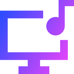 Desktop Music Icon from Sharp Gradient Set