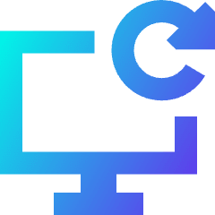 Desktop Refresh Icon from Sharp Gradient Set