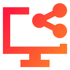Desktop Share Icon from Sharp Gradient Set