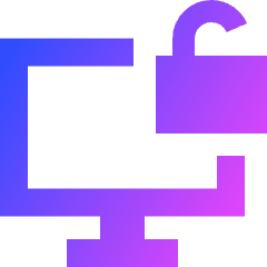 Desktop Unlock Icon from Sharp Gradient Set