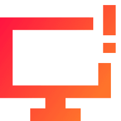 Desktop Warning Icon from Sharp Gradient Set