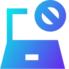 Laptop Block Remove Icon from Sharp Gradient Set