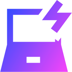 Laptop Charging Icon from Sharp Gradient Set