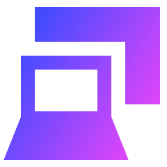 Laptop Project Screen Icon from Sharp Gradient Set