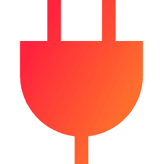 Electric Cord 1 Icon from Sharp Gradient Set