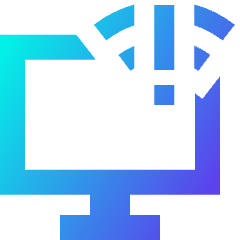 Monitor Error Icon from Sharp Gradient Set