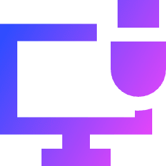 Monitor Lock Icon from Sharp Gradient Set