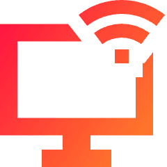 Monitor Wifi Icon from Sharp Gradient Set
