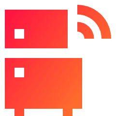Refrigerator Icon from Sharp Gradient Set