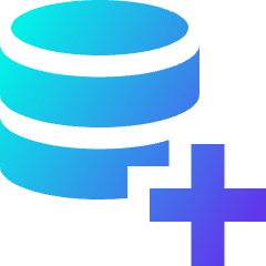 Database Add 1 Icon from Sharp Gradient Set