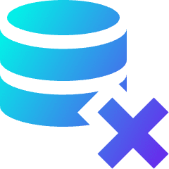 Database Remove Icon from Sharp Gradient Set