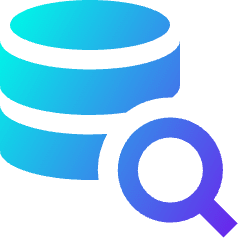 Database Search Icon from Sharp Gradient Set