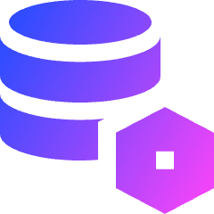 Database Setting Bolt Nut Icon from Sharp Gradient Set