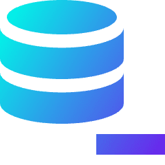 Database Subtract 1 Icon from Sharp Gradient Set