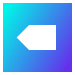 Delete Square Icon from Sharp Gradient Set