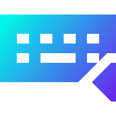 Keyboard One Hand Left Icon from Sharp Gradient Set