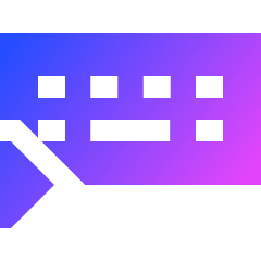 Keyboard One Hand Right Icon from Sharp Gradient Set