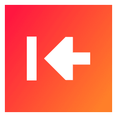 Previous Square Icon from Sharp Gradient Set