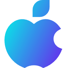 Apple Logo Icon from Sharp Gradient Set