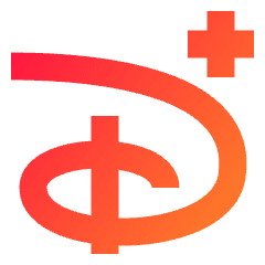 Disney Plus Logo Icon from Sharp Gradient Set