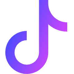 Tiktok Logo Icon from Sharp Gradient Set