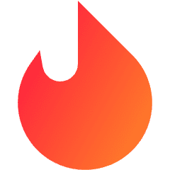 Tinder Logo Icon from Sharp Gradient Set