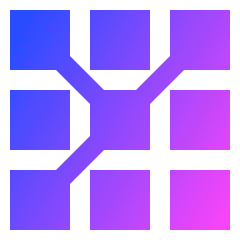 Machine Learning Icon from Sharp Gradient Set
