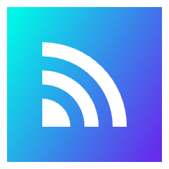 Rss Square Icon from Sharp Gradient Set