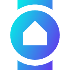 Watch Circle Home Icon from Sharp Gradient Set