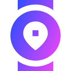 Watch Circle Location Icon from Sharp Gradient Set