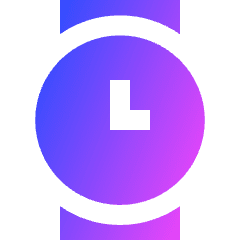 Watch Circle Time Icon from Sharp Gradient Set