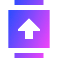 Watch Square Download Icon from Sharp Gradient Set