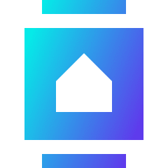 Watch Square Home Icon from Sharp Gradient Set