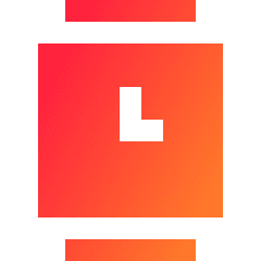 Watch Square Time Icon from Sharp Gradient Set