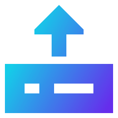 Hard Drive Upload Icon from Sharp Gradient Set