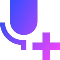 Voice Mail Add Plus Icon from Sharp Gradient Set