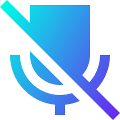 Voice Mail Off Icon from Sharp Gradient Set