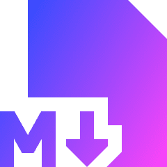 Markdown Document Programming Icon from Sharp Gradient Set