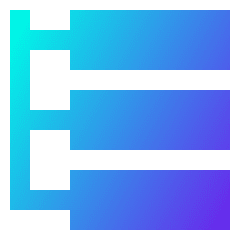 Web Hierarchy Icon from Sharp Gradient Set