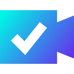 Webcam Video Call Check Icon from Sharp Gradient Set