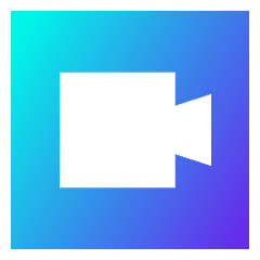 Webcam Video Square Icon from Sharp Gradient Set