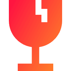 Fragile Icon from Sharp Gradient Set