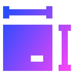 Package Dimension Icon from Sharp Gradient Set