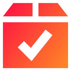 Shipment Check Icon from Sharp Gradient Set