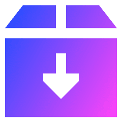 Shipment Download Icon from Sharp Gradient Set