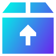 Shipment Pickup Icon from Sharp Gradient Set