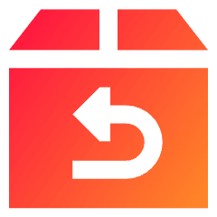 Shipment Return Icon from Sharp Gradient Set