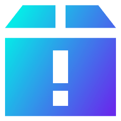 Shipment Warning Icon from Sharp Gradient Set