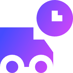 Transfer Truck Time Icon from Sharp Gradient Set
