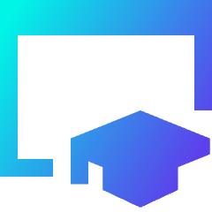 Web Application Learning Icon from Sharp Gradient Set